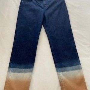 Chico's Ombre So Slimming Girlfriend Slim Leg Ankle Jeans 2